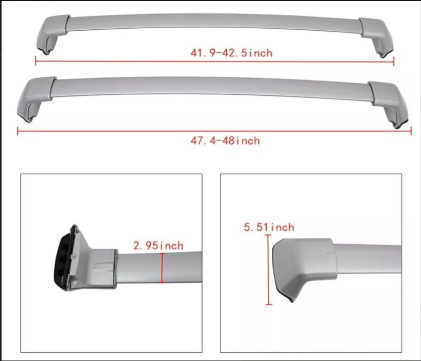 Roof Rack Cross Bars for 2012-2016 Honda CRV CR-V (Brand New)
