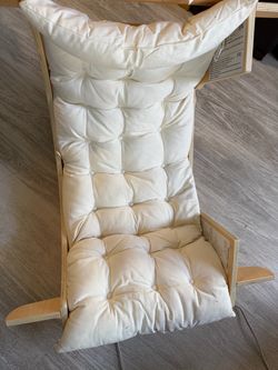 Wooden Chair with Tufted Cushion