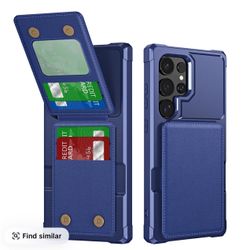 Magnetic Card Wallet Phone Case with Holder, Shockproof Phone Protective Cover, For Samsung S23  Ultra
