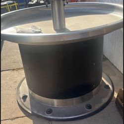 Wash Fountain:Acron Wash Ware Black/silver Stainless Steel Circular 54 In Over All Wd