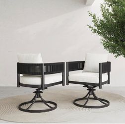 !!New!! Set of 2 Modern outdoor swivel chairs