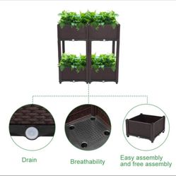 4pack Outdoor Garden Planting Vegetable Plant Flower Free Splicing Injection Planting Box