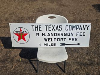 TEXAS COMPANY LEASE SIGN