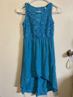 Girl’s Size 7/8 High-low Turquoise Dress