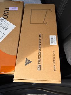 120 Inch Projector Screen with Stand, New in Box (KHQ)