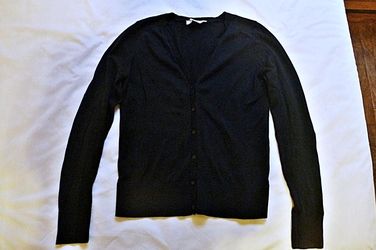 NWOT - LOFT Black Cotton Cardigan, Size XS