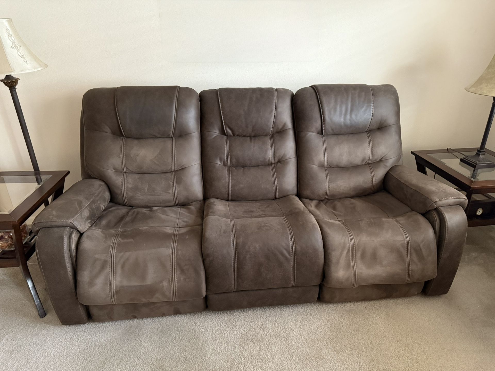Power Reclining Sofa - $150