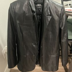Zara Leather Jacket Size Small/medium 