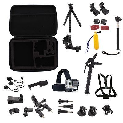 Tripod Monopod Head Chest Mount Camera Accessory Bundle Kit For GoPro Hero. Brand New 