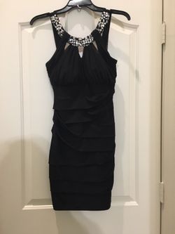 Short tight black dress