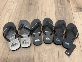Big Boy’s Flip Flops | 3 Pairs | Quicksilver | Size 6-7