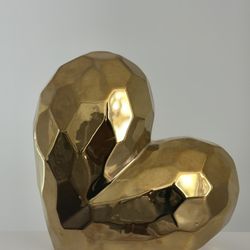 Gold Heart Sculpture 