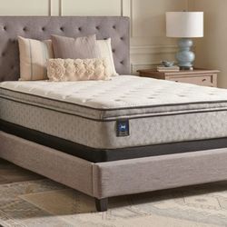 Brand New Mattress King Size Sealy  Dean Euro Pillow Top Soft 