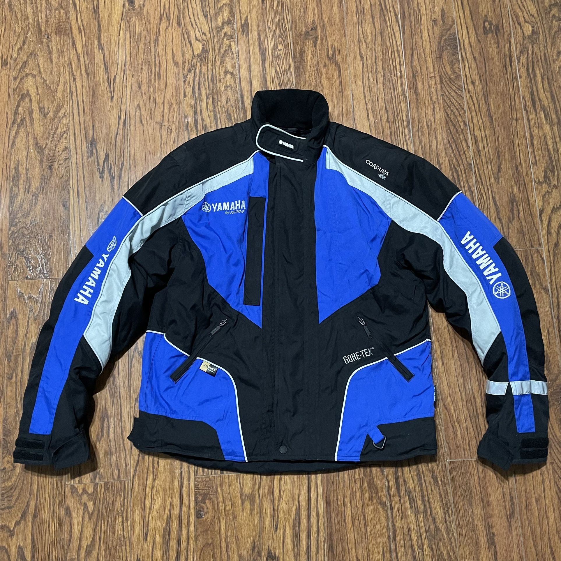 Vtg Yamaha by Reima COAT Gore-Tex Snowmobile Jacket Black Blue Mens Large