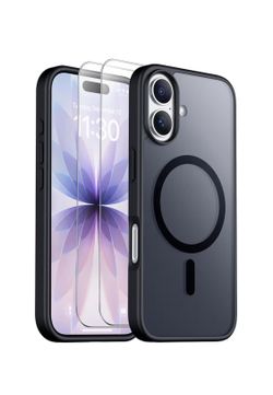 iPhone 17 Case, Magnetic Translucent with [2PCS Tempered Glass Screen Protector] [Military Grade Drop Protection]