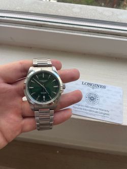 Authentic Longines Conquest Automatic Men’s Watch – Black Dial, Stainless Steel, Pre-Owned