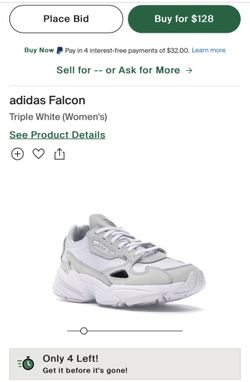 Women Size 7 Adidas Sneakers, White Athletic Shoe