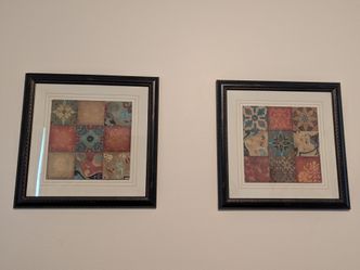 Two framed art prints
