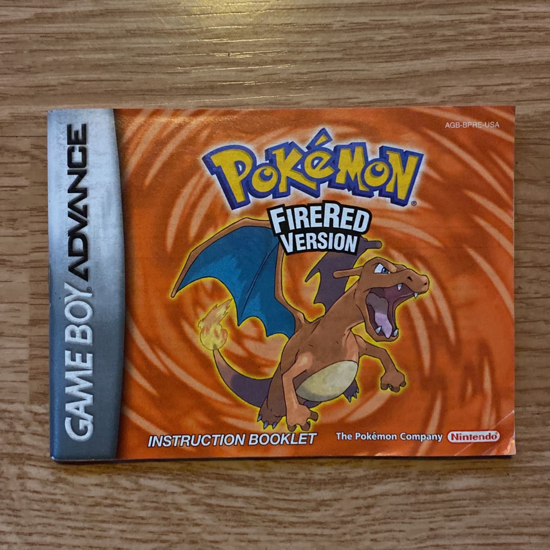 Pokemon Fire Red Version GameBoy Advance