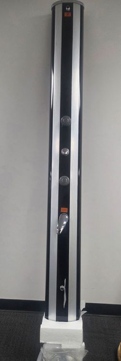 Black and Silver Shower Panel Tower Column