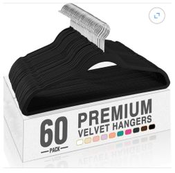 Brand New, Black Velvet Hangers – Non-Slip, Heavy Duty