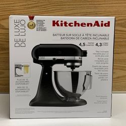 KitchenAid KSM97BM Deluxe  4.5QT Tilt-Head Stand Mixer - Matte Black
