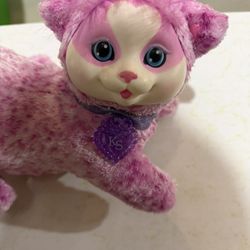 Kitty's Secret pink cat plush toy with babys
