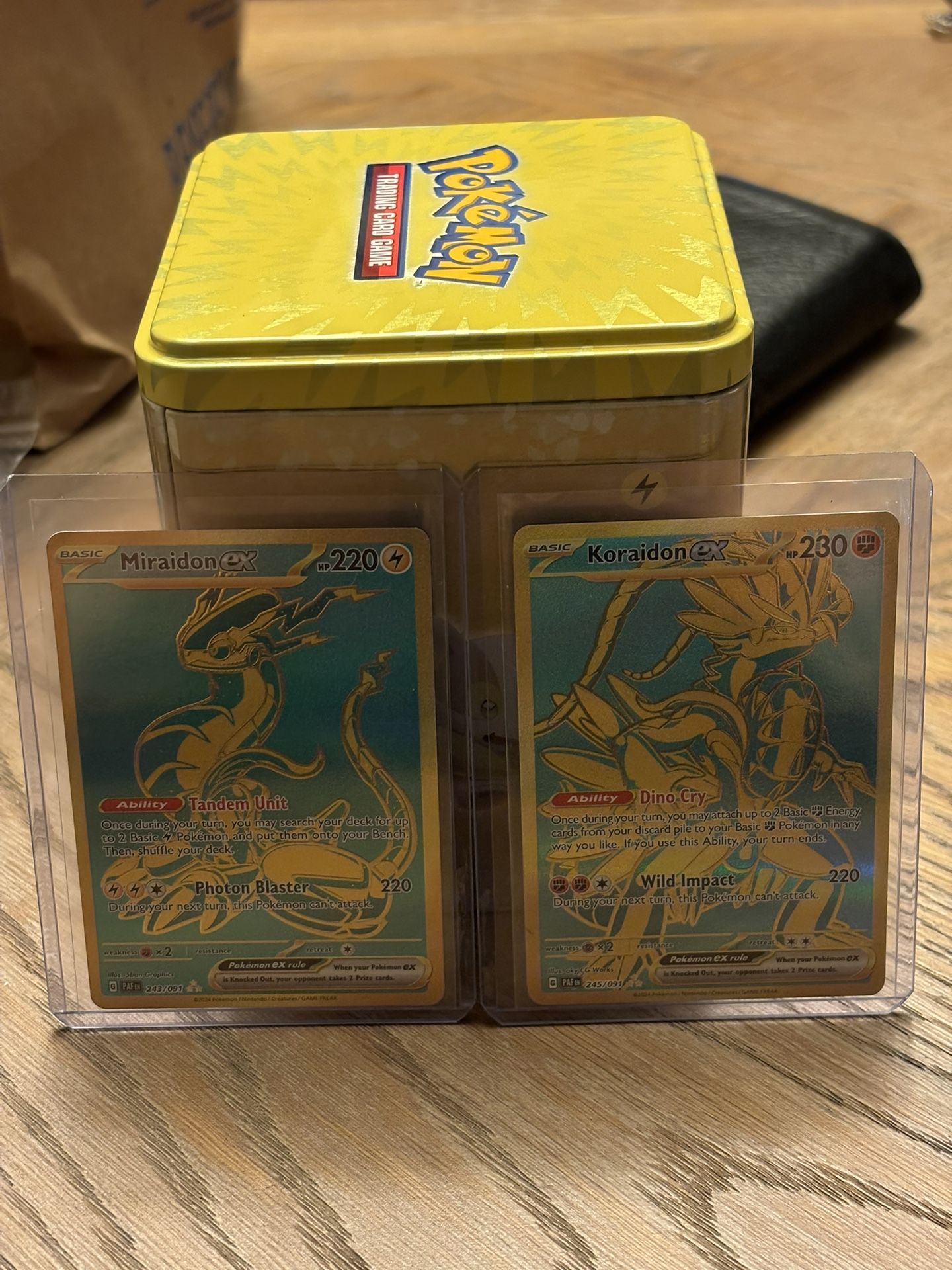 Miraidon & Koraidon EX 243/091 245/091 - Paldean Fates - Full Art Gold Hyper Rare’s
