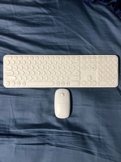 Seenda SK73-3 Wireless Keyboard & Mouse Combo + Dust Cover (White)