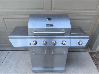 Nexgrill 4-Burner Stainless Steel Gas Grill with Side Burner