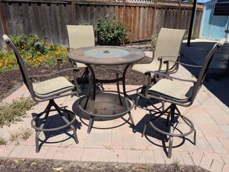 40" round high top patio set