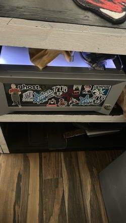 Red Bull fridge with key