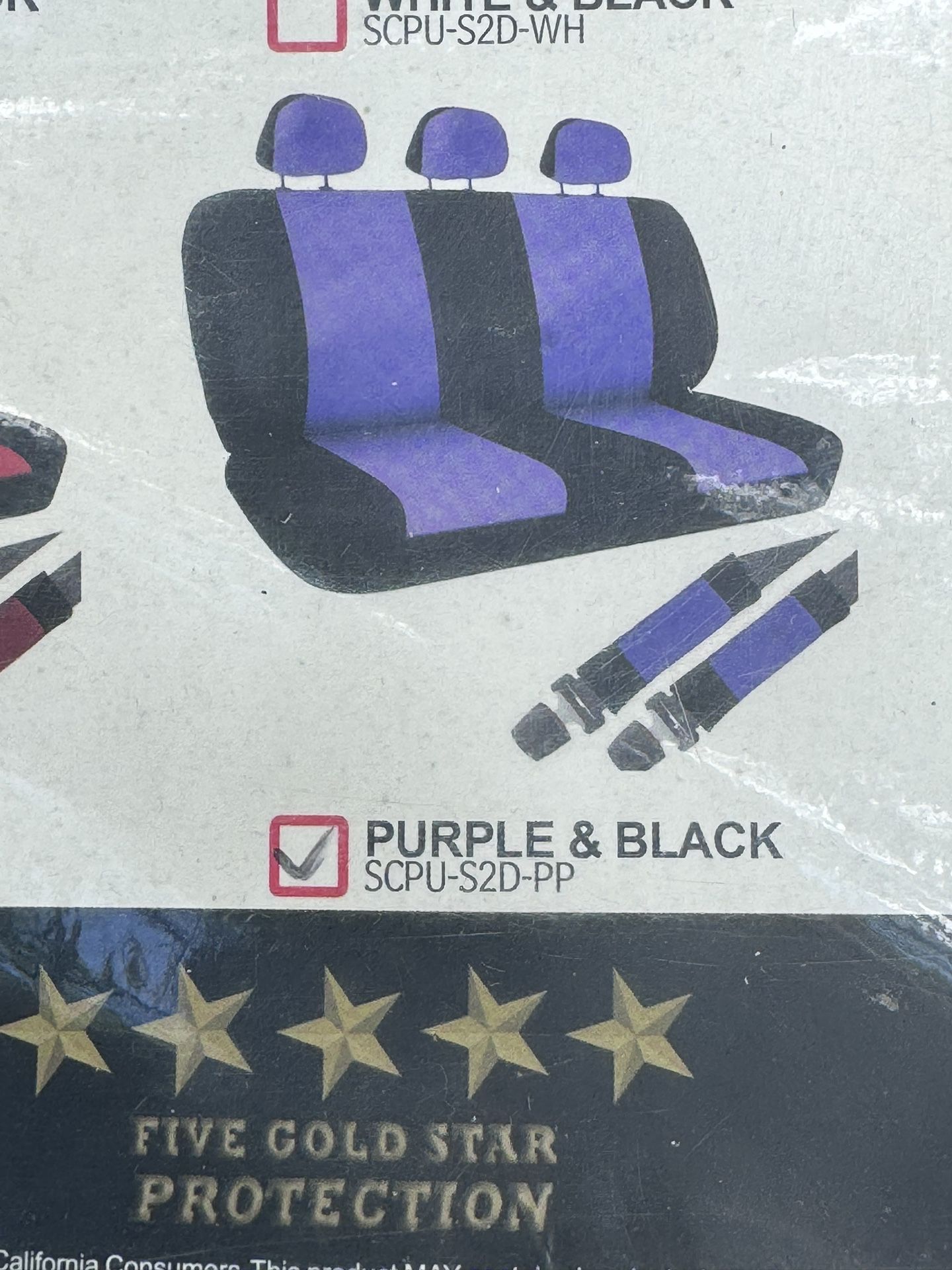 purple car seat covers, vinyl manufactured leather back bench seat only brand new firm price