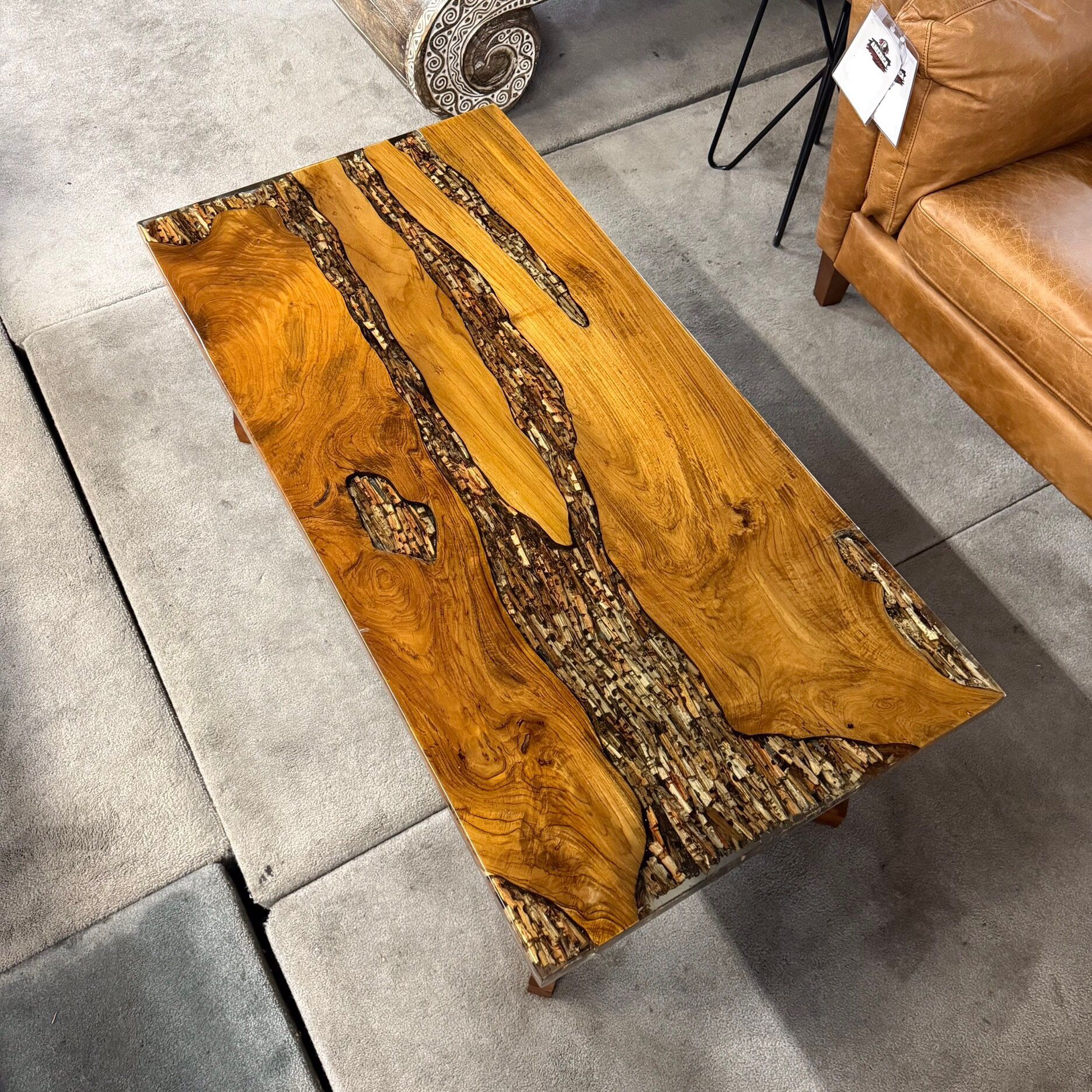 Natural Erosi Resin Coffee Table