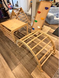 Toddler climbing wooden 6 piece set