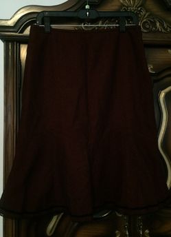 Burgundy office skirt size 8