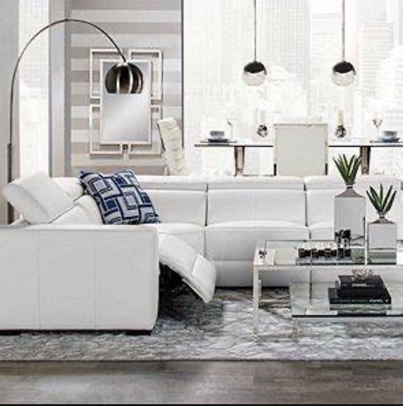 Z Gallerie Top Grain Leather Sectional Sofa