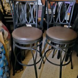Two bar chairs rolled round sale $80