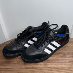 Adidas, Tyshawn, Low Sneakers, Colors Black and Cloud White, Leather, Size 12