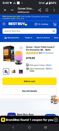 Smart Table Lamp 2 Pro Sound by JBL