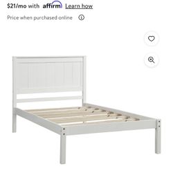 Gently Used Twin Bed Frame White