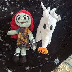 Nightmare Before Christmas Sally And Zero Plush