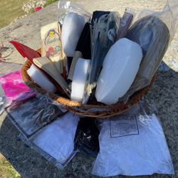 craft supplies in basket