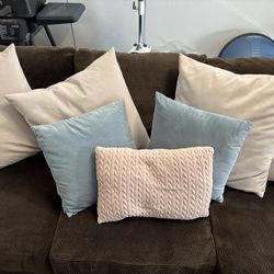 Six Piece Living Room Furniture Set With Desk