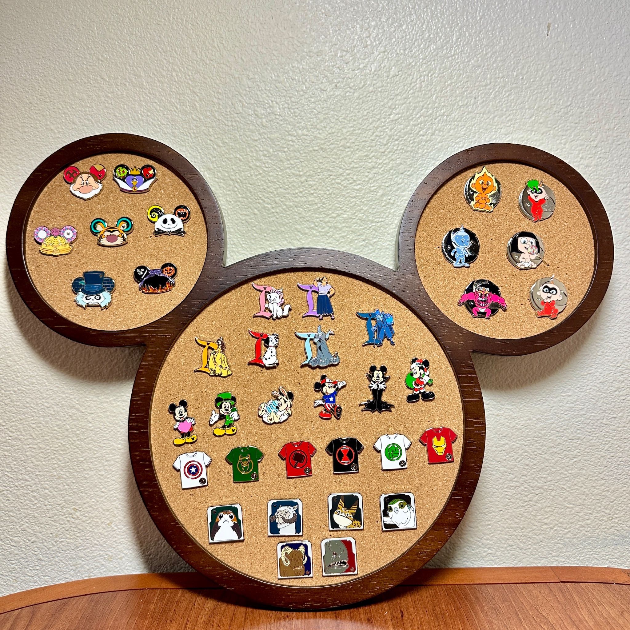 2024 NEW Disneyland Hidden Disney Hidden Mickey Pin Full Set of 37 Pins w/Board