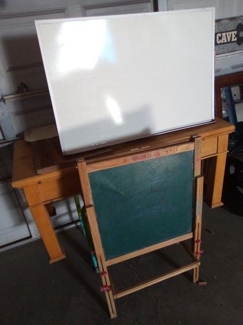 Bored Chalkboard And Erasable Board Taking Both Of Them For $7