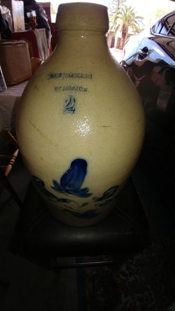 Antique Earthenware Whisky Jug