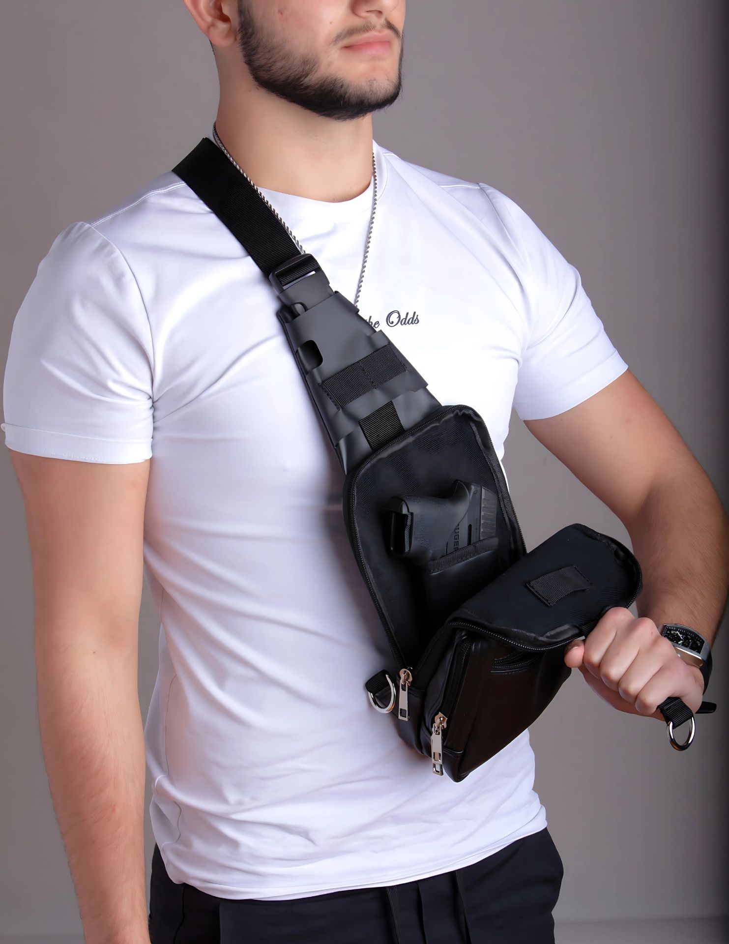 CROSSBODY BAG | QUICK DRAW | TACTICAL CONCEALED CARRY SOLUTION | VEGAN LEATHER | DISCREET, SECURE & BUILT FOR SPEED