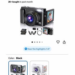 Brand new unopened box 2026 4k vlogging camera