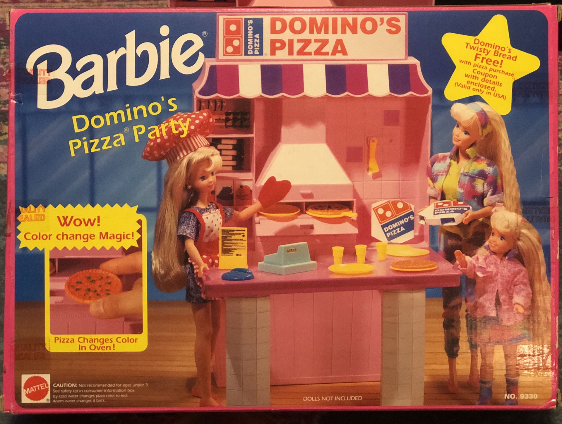 Barbie Dominos pizza party play set.